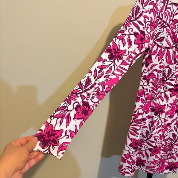 Lilly Pulitzer Anne Skirted Romper Dress Elderflower Blossom Pink Floral - Picture 11 of 16